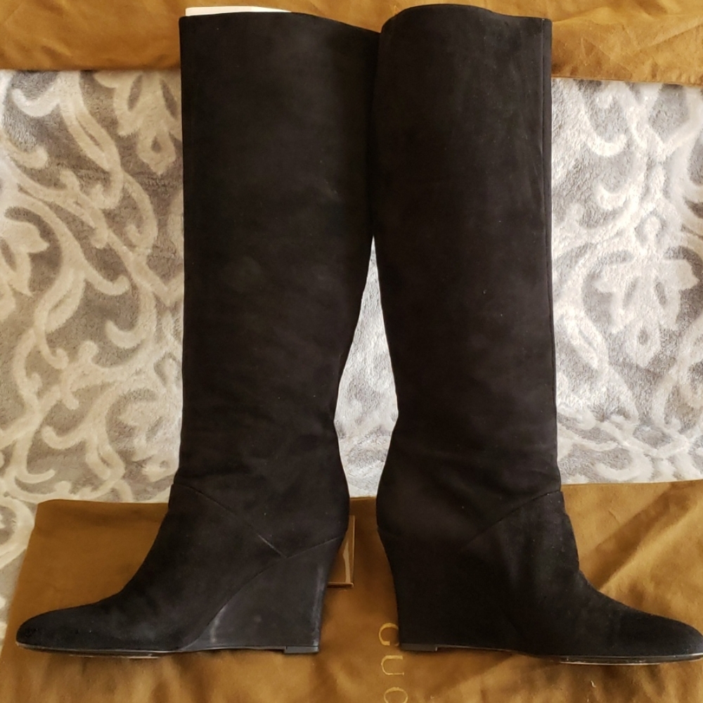 Gucci Black Suede Knee High Boot 8.5US fit 8.5-9 - Picture 9 of 16